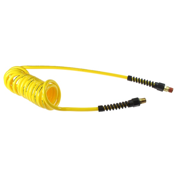 Flexcoil 1/4 ID x 10 ft 1/4 MPT Rigid x Swivel Yellow